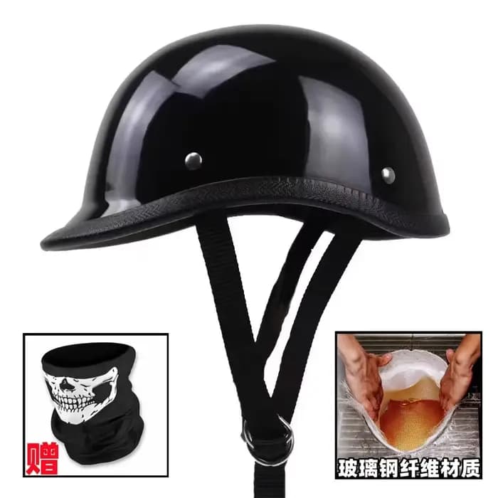 Casque de moto rétro en fibre de verre pour homme, casque d'été de haute qualité, léger et facile à 