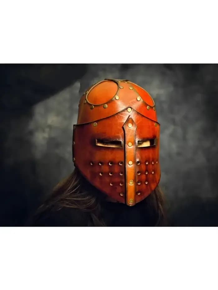 Casque de Chevalier Médiéval, Casque de Guerrier Pirate en Cuir PU, Masque, Chapeau, Accessoires de 