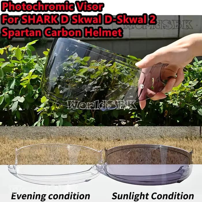 Visière de protection photochromique pour SHARK D Skwal D-Skwal 2, visière de casque spartiate, visa
