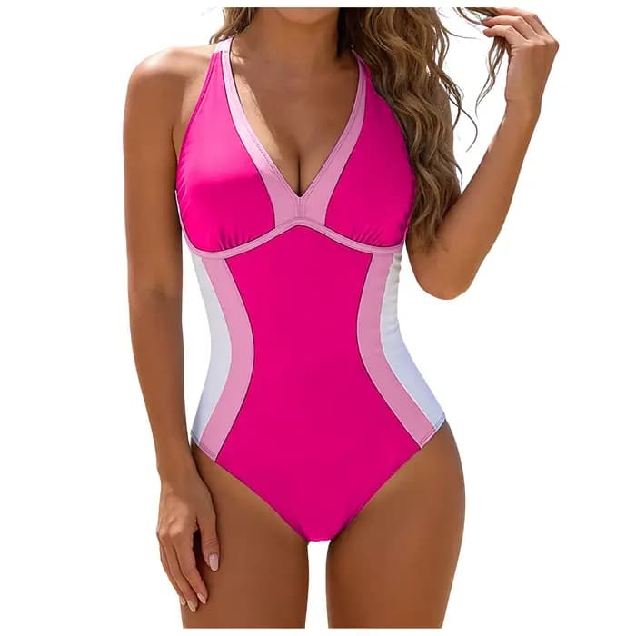 Maillot de bain coloré d'été pour femme, maillot de bain athlétique rembourré, maillots de bain gran