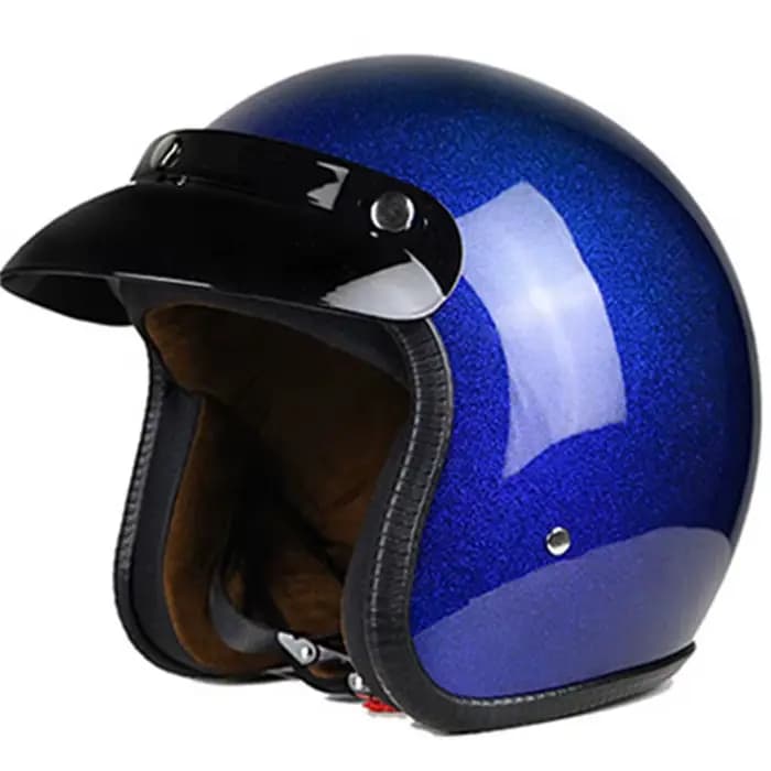 Casque de Moto Vintage Rose Brcorporelle, Ouvert au Visage, Rétro Approuvé par le Dot