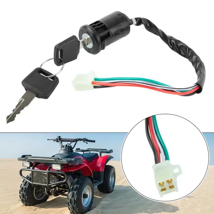 Interrupteur d'allumage de moto + clés, accessoires de Scooter adaptés au Quad Dirt Bike pour ATV ma