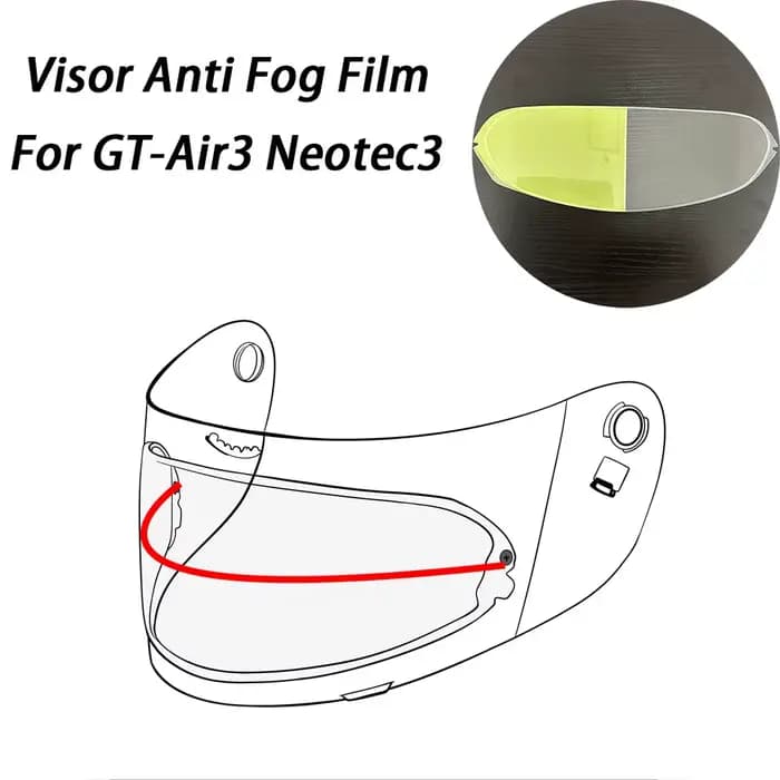 Accessoires pour casques de moto, Film Anti-buée pour Shoei GT-Air3 Neotec 3, Film Anti-buée pour vi