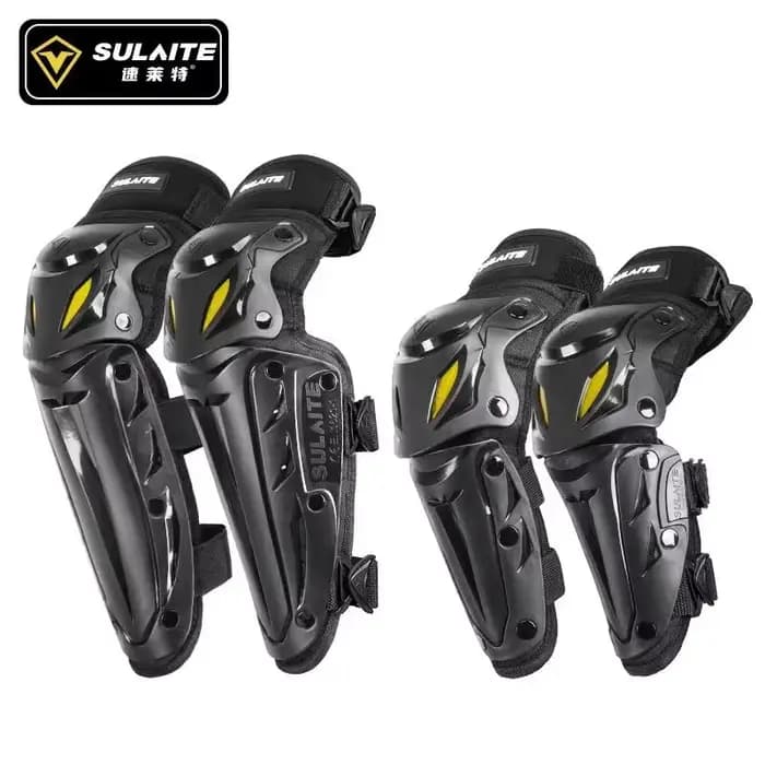 SULAITE-Genouillères épaisses pour moto, équipement de protection pour motocross, protège-coudes, ki