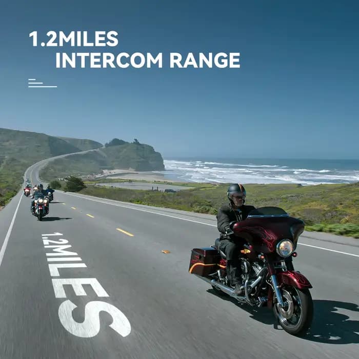Interphone Bluetooth pour casque de moto Lexin-G2P jusqu'à paire 6 coureurs et conception de gros bo