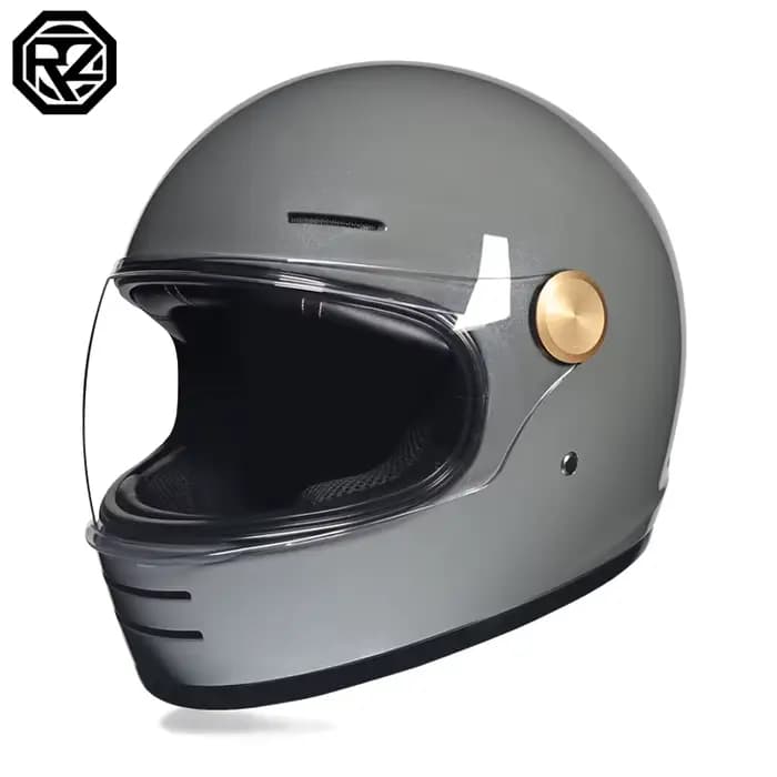 Casque de moto ORZ, casque intégral rétro pour moto, lentille personnalisée, matériau ABS, Casco Mot