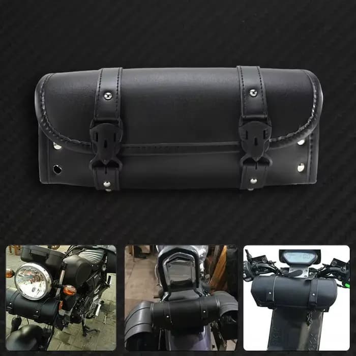 Sacs à outils de rangement de queue de moto, sac latéral noir et marron, sacs de fourche pour Harley