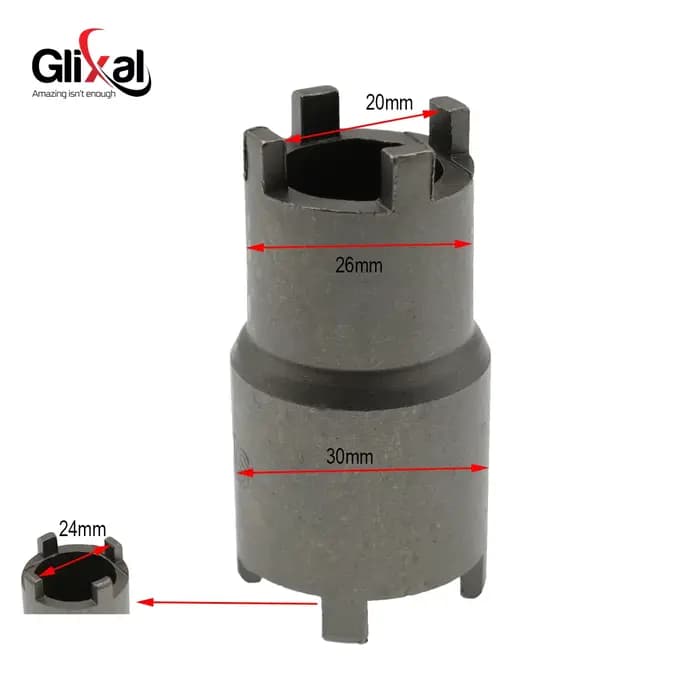 Glixal – outil de démontage d'écrou de verrouillage d'embrayage de 20 et 24mm, clé d'écrou de Spinne