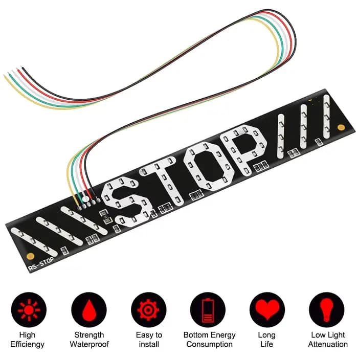 Clignotant LED universel pour moto, feu stop, clignotants, magasins de virage, feu arrière droit, pl