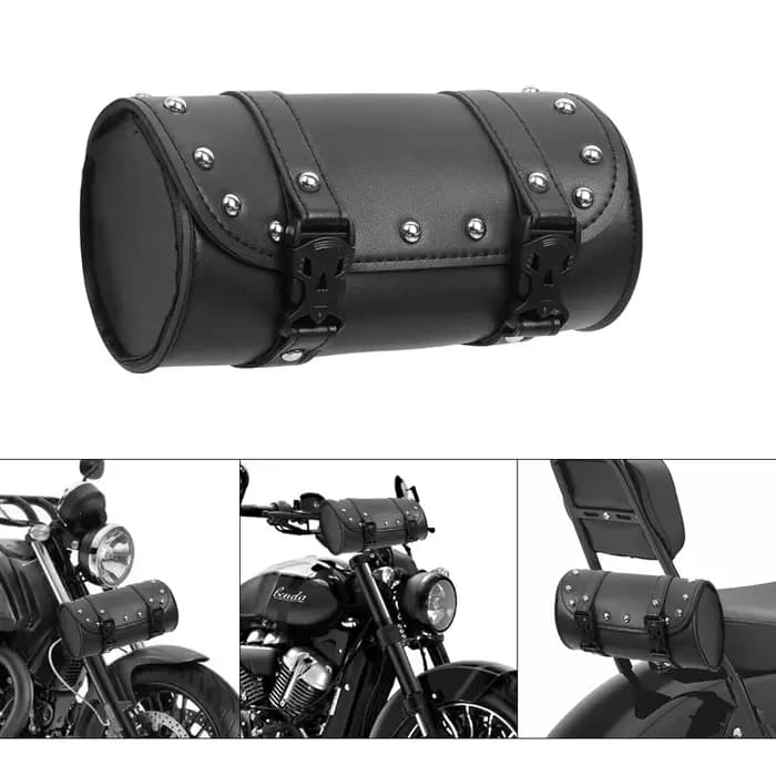 Sac de fourche universel pour moto, sacoches en cuir, sac à outils, pochette de rangement, étanche p