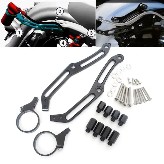 Support de montage de réservoir d'amortisseur à distance, accessoire de moto, Pack Tour pour Harley 