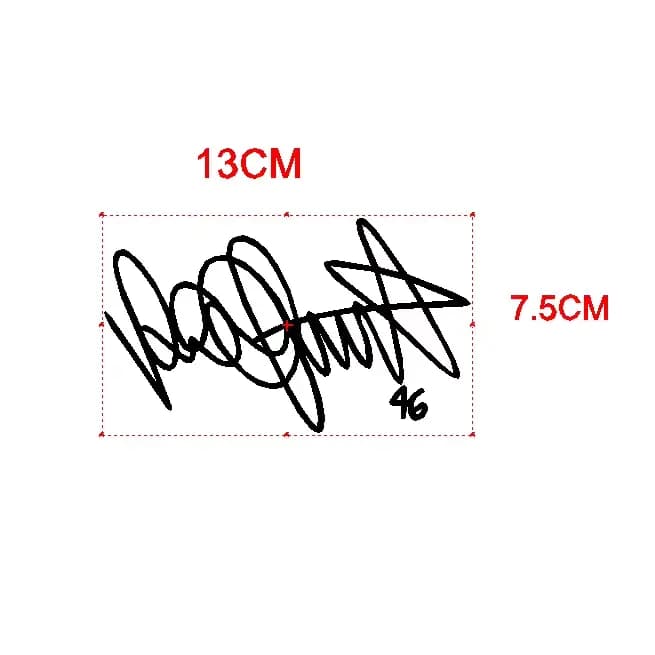 Autocollants de moto Rossi Signature, autocollants réfléchissants imperméables