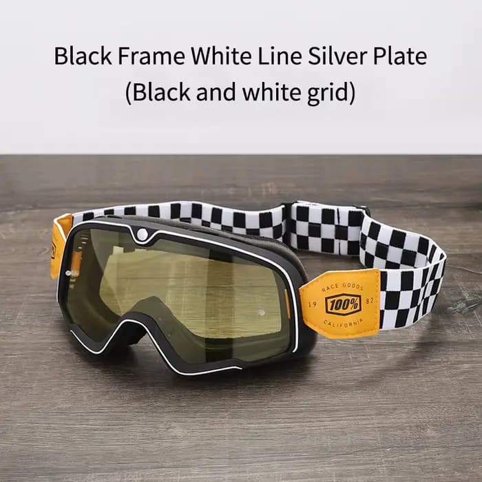 Lunettes de soleil rétro de moto, lunettes de ski, lunettes de soleil de motocross d'extérieur, casq