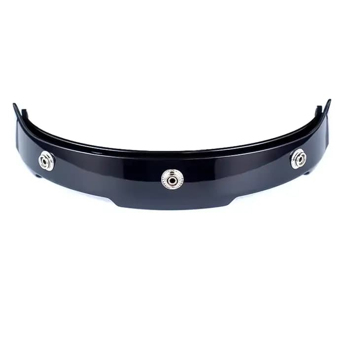 Lentille de casque de moto anti-UV, miroir à bulles, trois boutons, demi-casque, pare-soleil, boucli