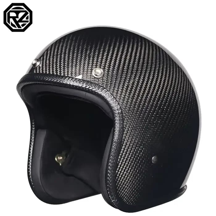 ORZ-Casque de moto à face ouverte, Demi-casque en carbone 3/4