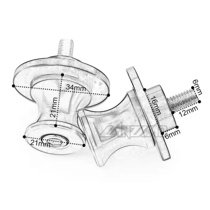 Bobines de bras oscillant de moto YZF, vis de support M6, accessoires de moto en aluminium CNC pour 