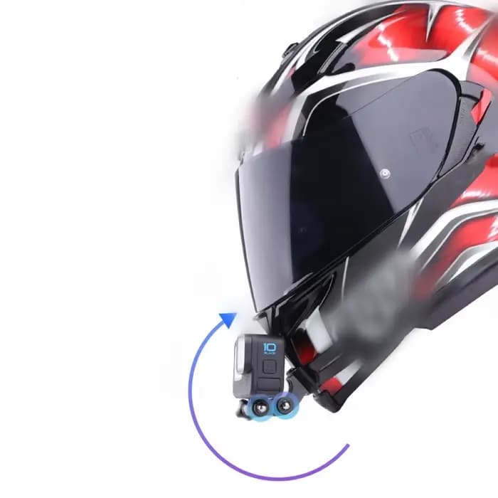 Support de caméra d'action pour casque de moto, montage sur menton, ajustement universel, caméras de