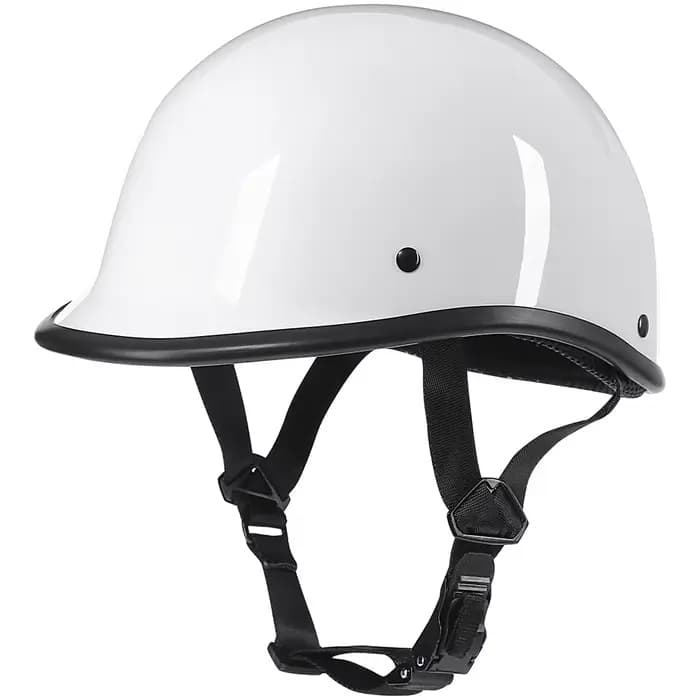 Casque de moto classique rétro à visage ouvert, petit demi-bonnet, casquette tête de mort pour moto,