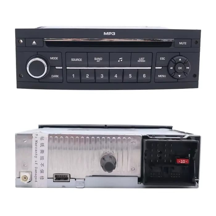 Lecteur radio de voiture RD43 avec CD USB AUX pour Peugeot 206 207 307 408 508 Citroën C2 C4 C5, mis