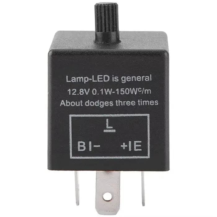 Relais de clignotant LED réglable 12v, 3 broches, clignotants de moto, convertisseur de clignotant, 