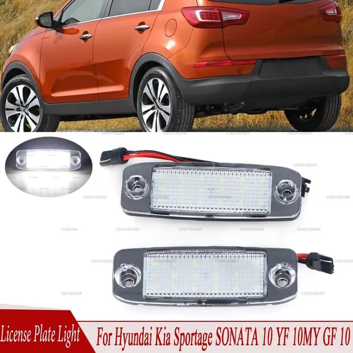 Lampe de plaque d'immatriculation LED, planner, Hyundai, Sonata, 2010-2018, 2019, Kia Sportage, 2011