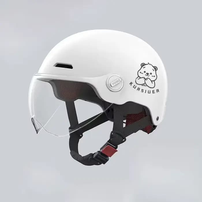 1 pièce batterie moto été universel quatre saisons Protection solaire casque de sécurité demi-casque