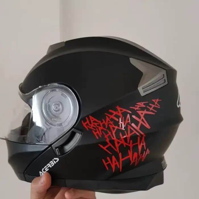 XY – autocollant de casque de moto drôle, Type réfléchissant, vinyle imperméable, 12cm x 11cm