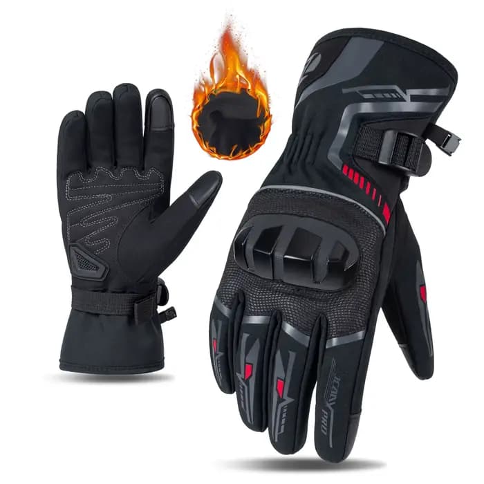 Gants de Moto d'hiver hommes femmes gants thermiques de Moto imperméable Sports de plein air motard 