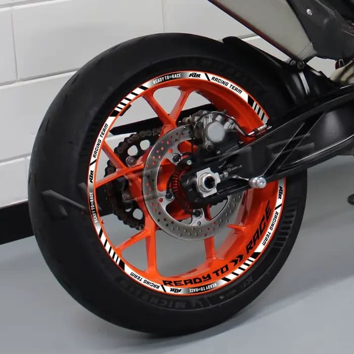 Autocollant réfléchissant à rayures pour jante de moto KTM Duke 390/690/790/890/1290, bande de 17 po