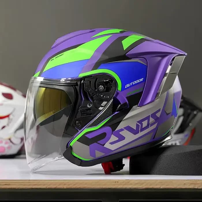 Casque de moto Ryzen pour homme et femme, demi-casque, 3/4, 138