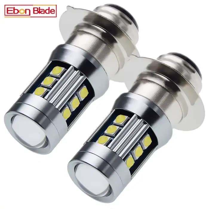 Ampoule de phare Led H6M P15D-25-1 PX15D T19, 2 pièces, double faisceau, pour moto, Scooter, vitesse