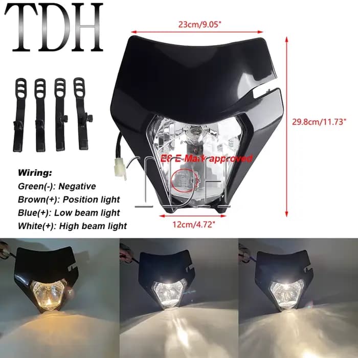 Lampe de sauna LED Angel Eyes pour moto, lampe frontale universelle, EXC, SX, SXFXC, XCF, XCW, XCFW,