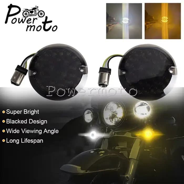 Clignotants LED avant et arrière de 3 1/4 pouces, indicateur pour Harley Heritage Softail Electra Gl
