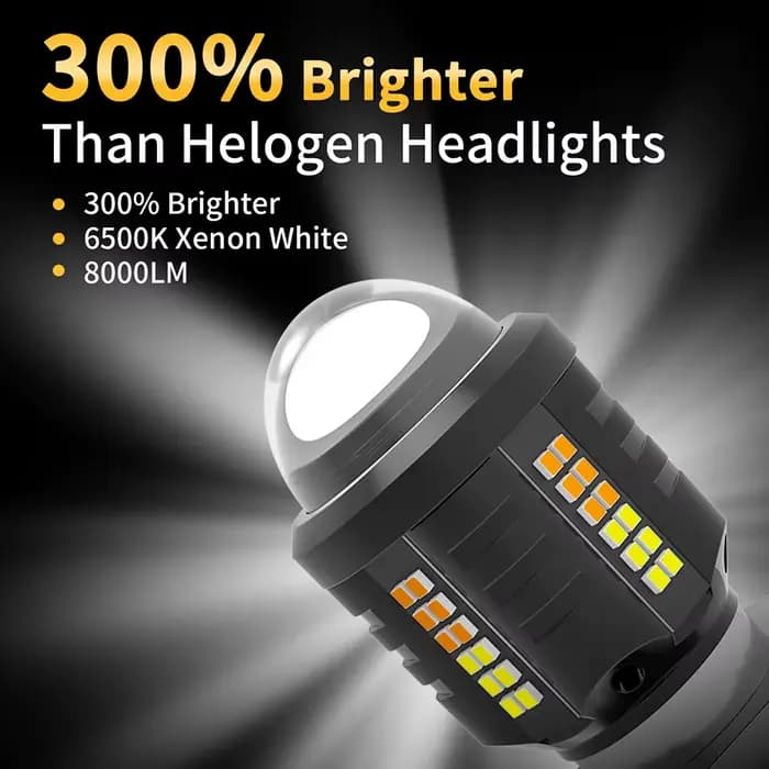 Oprah 8000Lm Moto LED Phares Ampoules H4 H6 BA20D P15D Avec Lentille Pour BMW KTM ATV Honda Harley D