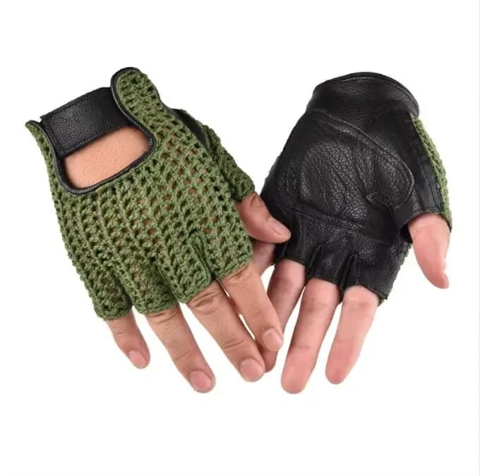 Gants de moto en cuir véritable pour hommes, gants de conduite automobile, accessoires de moto, trav