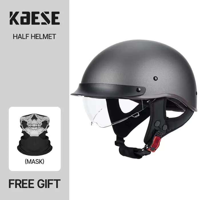 Nouvelle mode classique casque De Moto demi casque De Moto motocross intérieur noir visière casquett