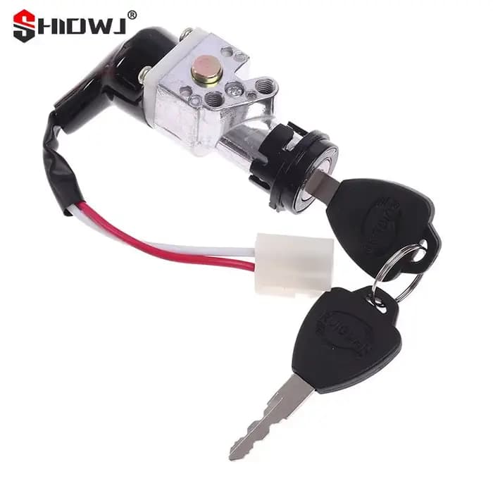 1set Universel Haute Performance Batterie Chargeur Serrure Avec 2 Clés Pour Moto Vélo Électrique Sco