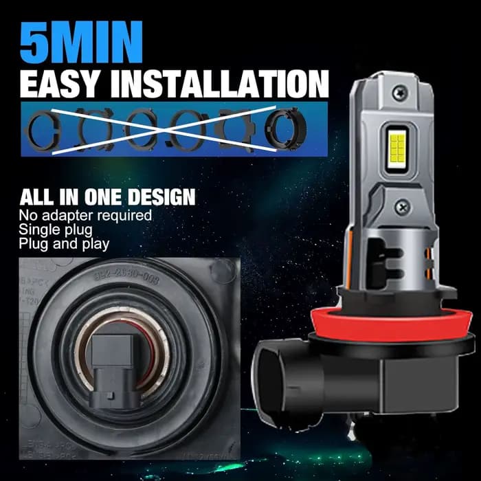 30000LM H8 H11 LED ampoule de phare 9005 HB3 9006 HB4 H16 JP antibrouillard Canbus Mini 880 881 blan