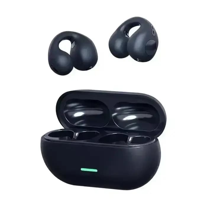 Casque Bluetooth T75 5.3 sans fil à conduction osseuse, casque à clipser pour la musique, le sport e