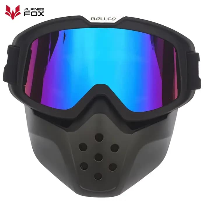 Lunettes de casque de moto Vintage, lunettes de casque de Motocross rétro coupe-vent, casques à visa