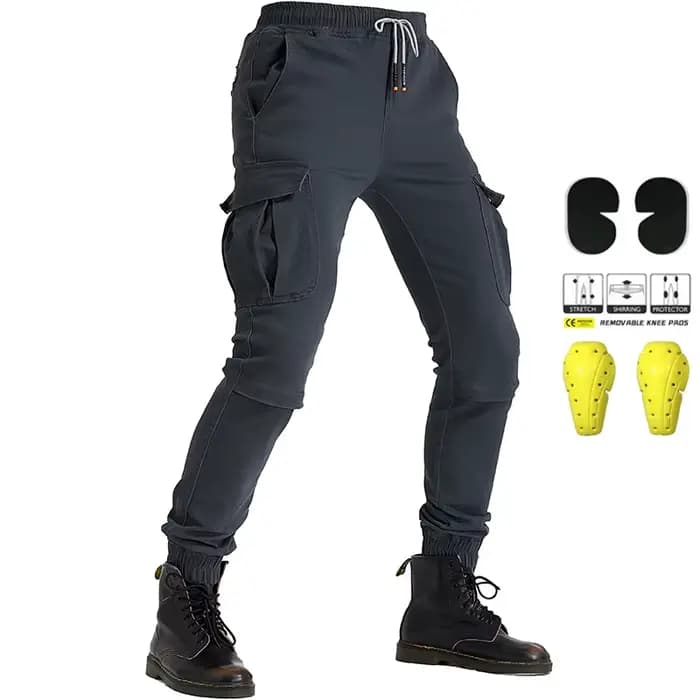 Pantalon cargo moto, pantalon de course, pantalon de moto multi-poches, pantalon de moto pour homme 