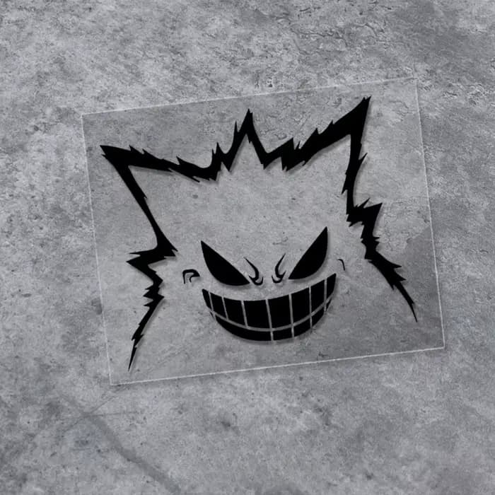 1 pièces mauvais visage souriant Anime Moto réservoir de carburant autocollants bricolage course cor
