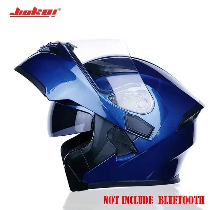 Casque de moto intégral avec visière rabattable, Bluetooth, lentille de tourisme, Cool, noir, modula