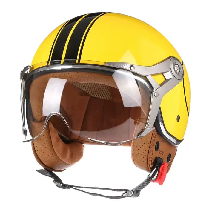 3/4 Casque De Moto visage ouvert DOT approuvé rétro Chopper Vintage Casque Capacete De Moto hommes f