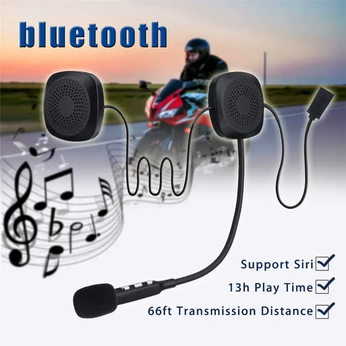 Oreillette Bluetooth pour moto, étanche 50M, sans fil, Anti-interférence, casque, mains libres, inte