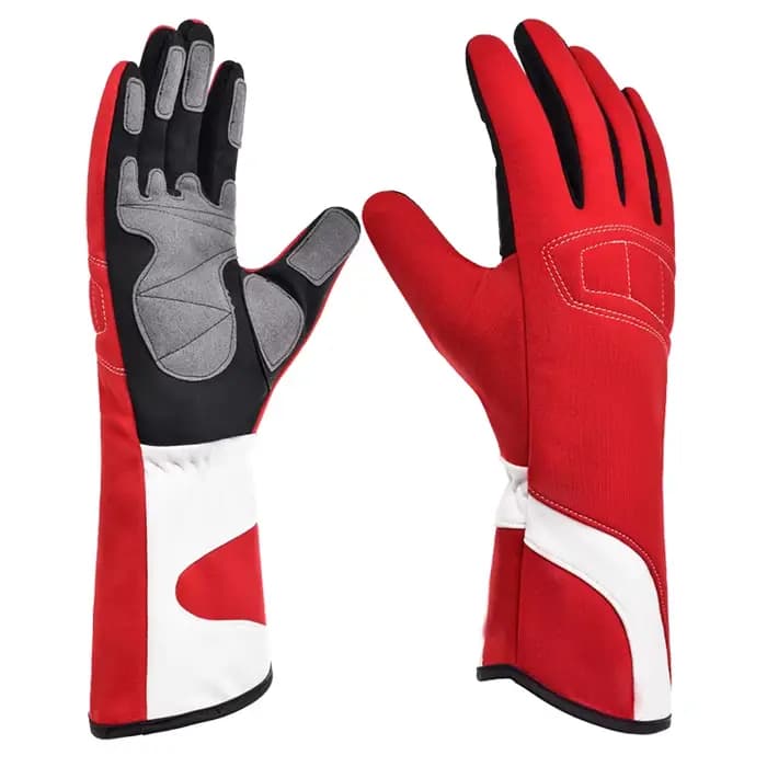 Gants de course de karting longs, antidérapants, en microfibre respirante et résistante à l'usure, g