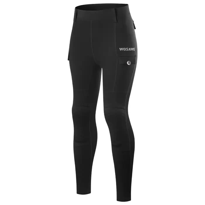 Pantalon de moto WOSAWE pour femme, extensible, taille haute, style urbain, pour la course, le fitne