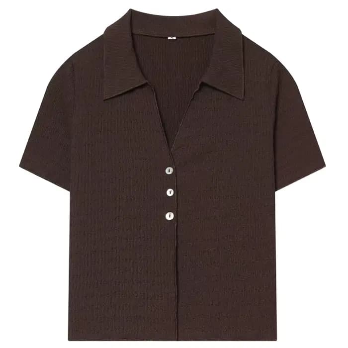 Ensemble tailleur décontracté pour femme, pantalon droit, ensemble pantalon texturé marron d'été, en