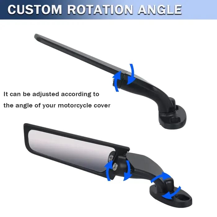 Rétroviseurs de moto modifiés pour Kawasaki Ninja 250 300 400 650 H2 H4, rétroviseur rotatif réglabl