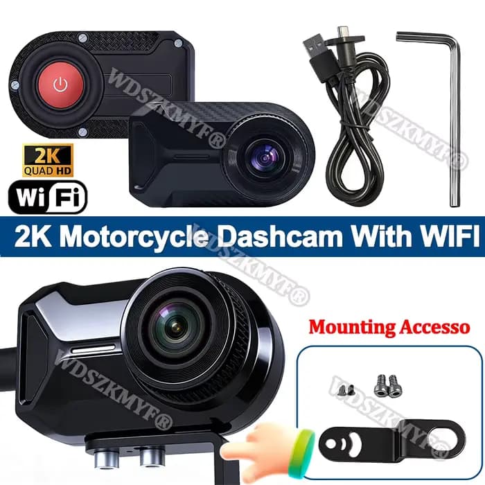 Nouveau 2K moto conduite Dash Cam DVR 30fps caméscope montagne vélo électrique vélo moto casque camé